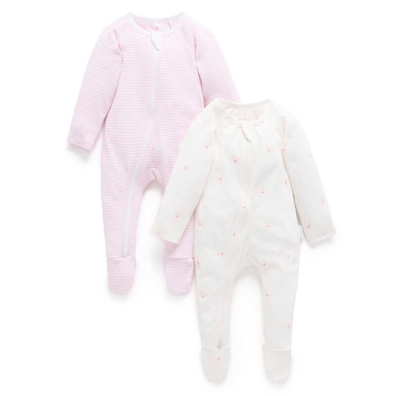 Purebaby 2 Pack Zip Growsuit image number 6
